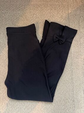 Coco + Carmen Black Ankle Cropped Pants with Bow Detail